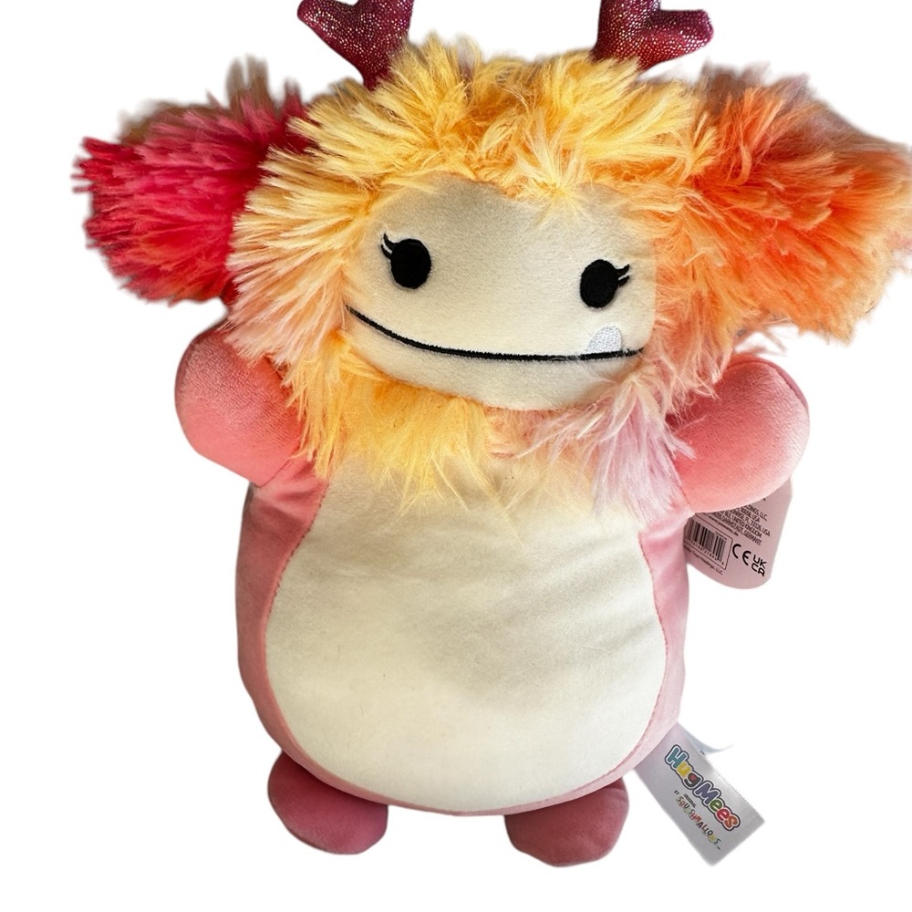 SQUISHMALLOW 10”VALENTINES HUG MEES CAPRINNE THE BIG FOOT PINK
